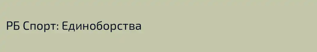 РБ Спорт: Единоборства 